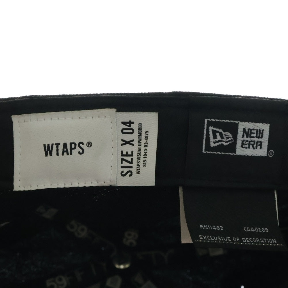 WTAPS(ダブルタップス) ×New Era ニューエラ ロゴ刺繍 ベースボールキャップ 帽子 ブラック