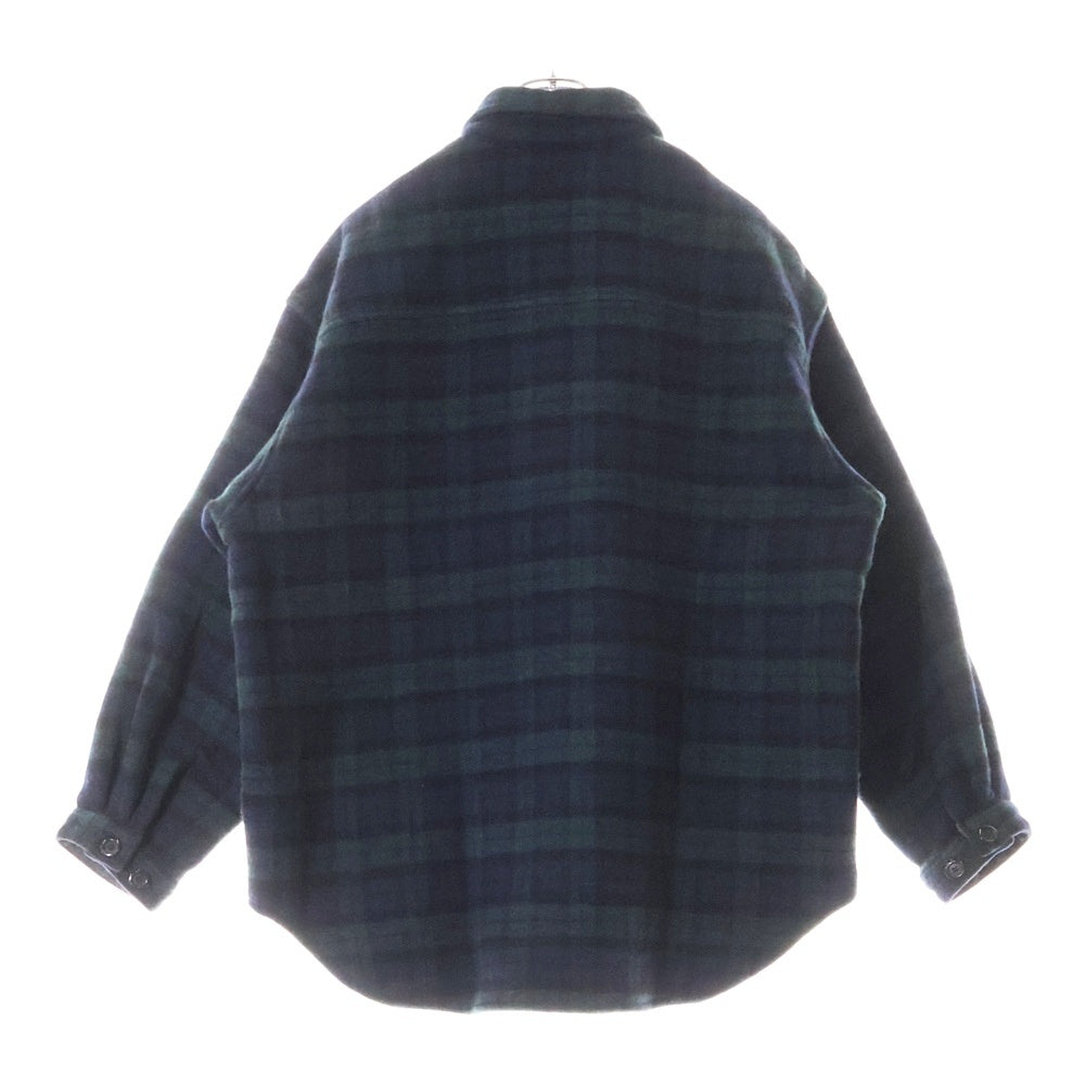 WTAPS(ダブルタップス) 21AW WCPO 02 JACKET WOPO MOSSER TEXTILE 212WVDT-JKM02 ダブルフェイスモッサー オーバーシャツジャケット ネイビー