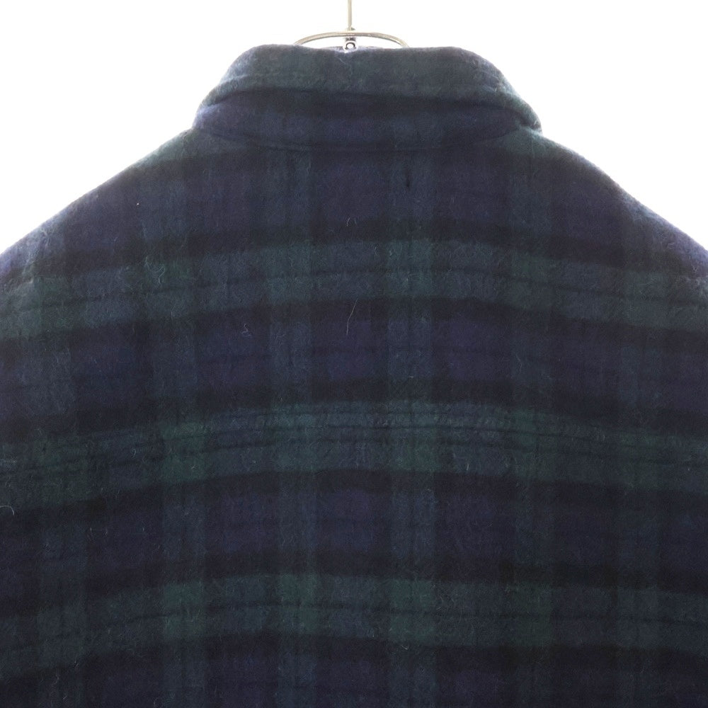 WTAPS(ダブルタップス) 21AW WCPO 02 JACKET WOPO MOSSER TEXTILE 212WVDT-JKM02 ダブルフェイスモッサー オーバーシャツジャケット ネイビー