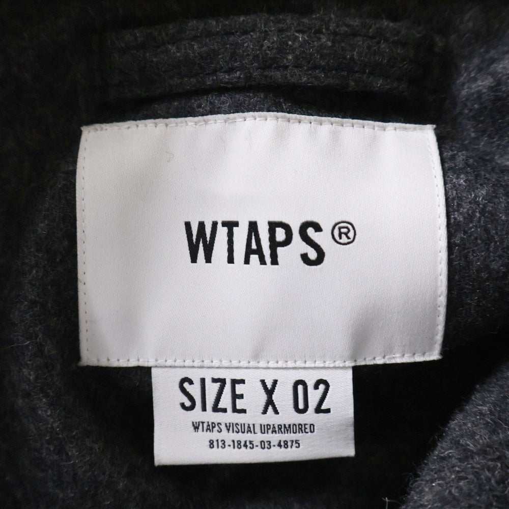 WTAPS(ダブルタップス) 21AW WCPO 02 JACKET WOPO MOSSER TEXTILE 212WVDT-JKM02 ダブルフェイスモッサー オーバーシャツジャケット ネイビー