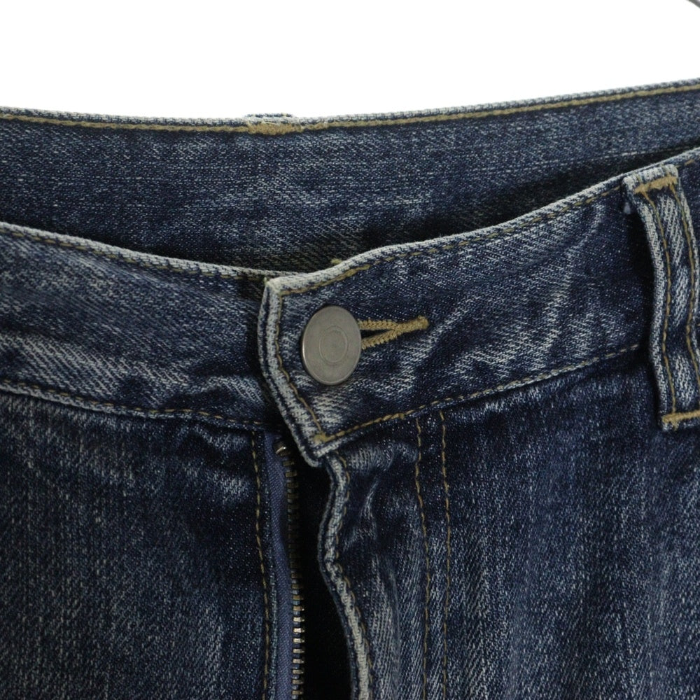 SSZ(エスエスズィー) 21AW ダメージ ペイント加工 テーパード デニムパンツ インディゴ 11-21-1182-791