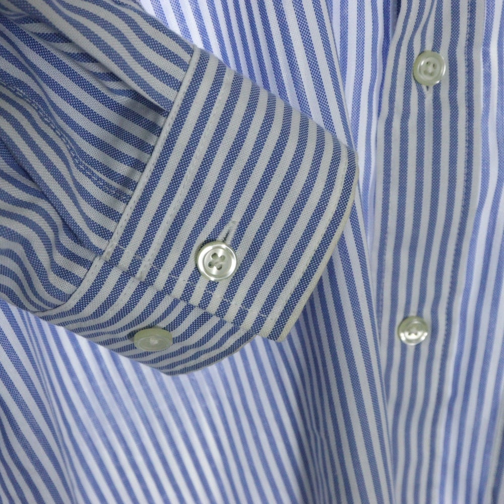 DAIWA PIER39(ダイワ ピアサーティナイン) TECH BUTTON DOWN SHIRTS L/S OXFORD BE-86023 ストライプ ボタンダウン 長袖オックスフォードシャツ ブルー