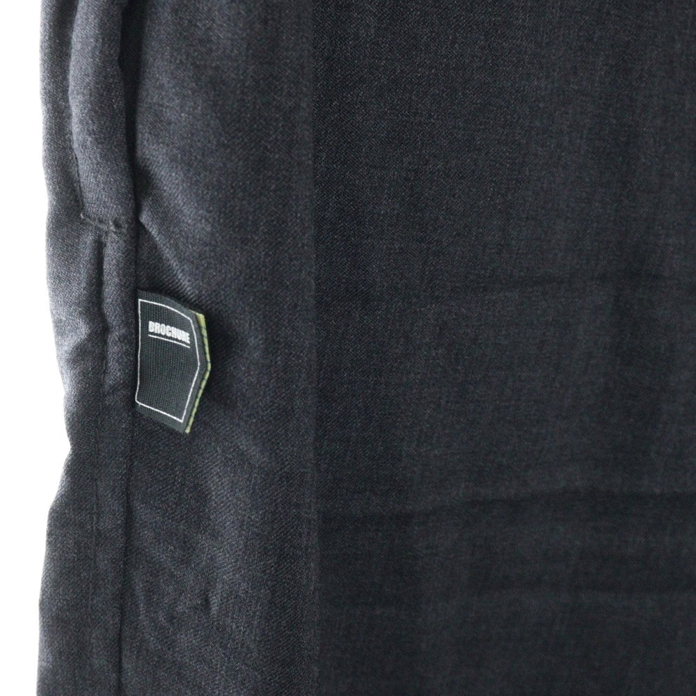BROCHURE(ブロシュアー) 1P WOOL SLACKS 232-04 ウール ジップフライ スラックス グレー