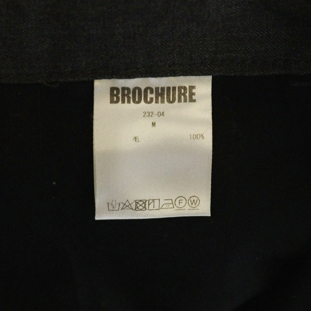 BROCHURE(ブロシュアー) 1P WOOL SLACKS 232-04 ウール ジップフライ スラックス グレー