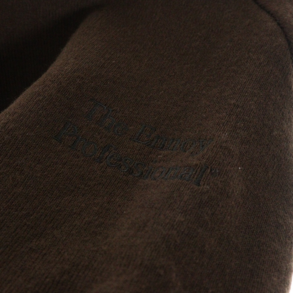 The Ennoy Professional(エンノイプロフェッショナル) 22AW ×CHARLES KIRK チャールズカーク ロゴ刺繍 アクリル クルーネック ニット セーター ブラウン