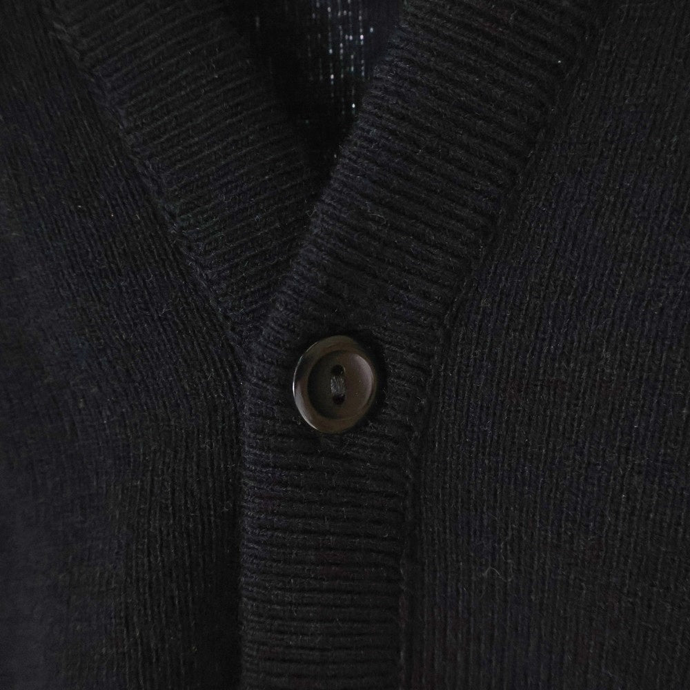 The Ennoy Professional(エンノイプロフェッショナル) 22AW ×CHARLES KIRK チャールズカーク ロゴ刺繍 アクリル ニット カーディガン ブラック