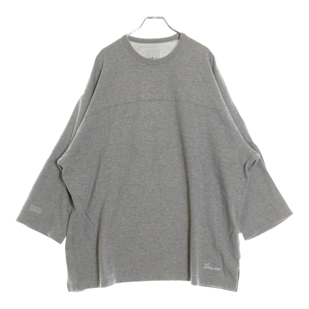 S.F.C(ストライプス フォー クリエイティ) 7分袖 クルーネック Tシャツ カットソー グレー