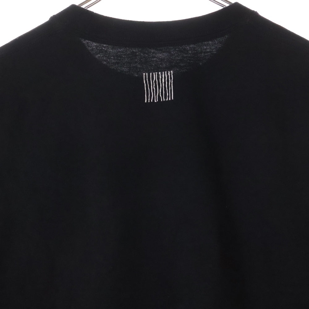 S.F.C(ストライプス フォー クリエイティ) ロゴ刺繍 クルーネック 長袖Tシャツ カットソー ブラック