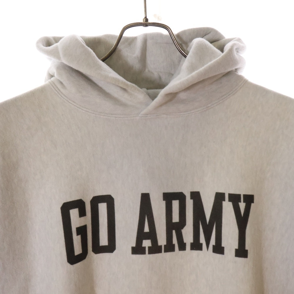 Buzz Rickson's(バズリクソンズ) BEAMS別注 GO ARMY SWEAT HOODIE プリント スウェット プルオーバー パーカー フーディ グレー
