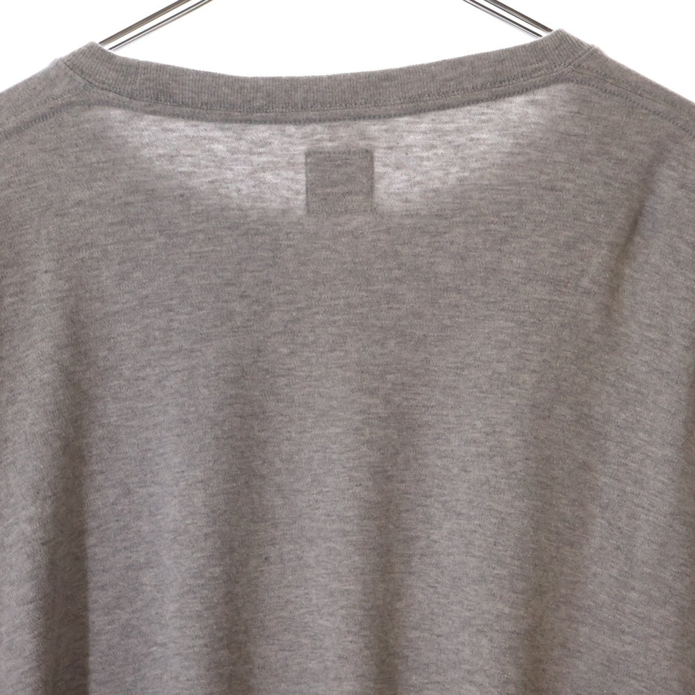 SEE SEE(シーシー) ×YES GOOD MARKET イエスグッドマーケット ロゴ刺繍 ボーダー クルーネック 長袖Tシャツ カットソー グレー