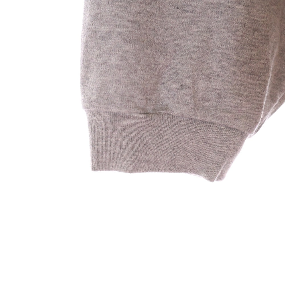 SEE SEE(シーシー) ×YES GOOD MARKET イエスグッドマーケット ロゴ刺繍 ボーダー クルーネック 長袖Tシャツ カットソー グレー