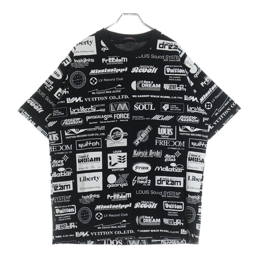 LOUIS VUITTON(ルイヴィトン) 19AW All Over Logo Tee RM192M NPG HHY20W オールオーバーロゴ プリントTシャツ 半袖カットソー ブラック