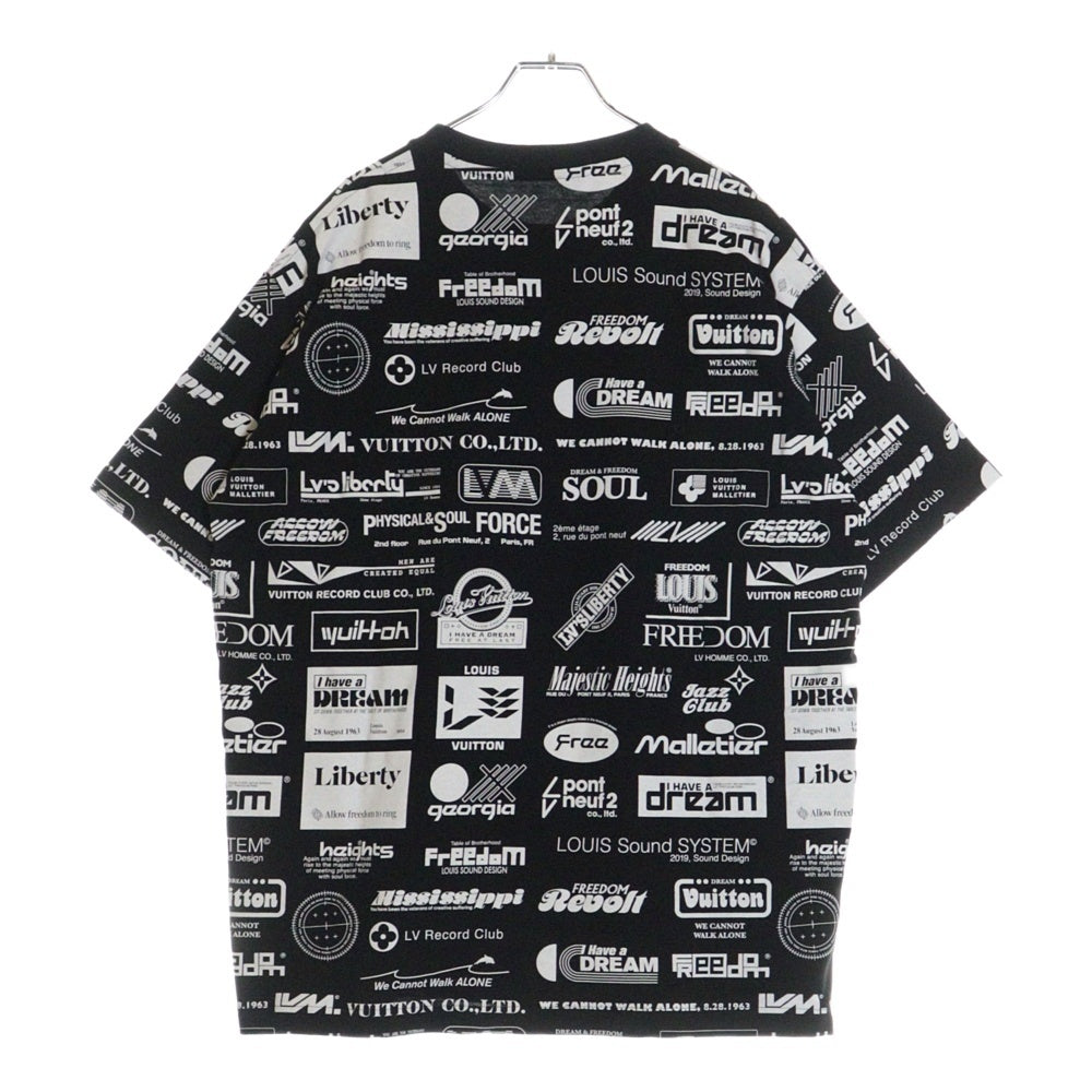 LOUIS VUITTON(ルイヴィトン) 19AW All Over Logo Tee RM192M NPG HHY20W オールオーバーロゴ プリントTシャツ 半袖カットソー ブラック