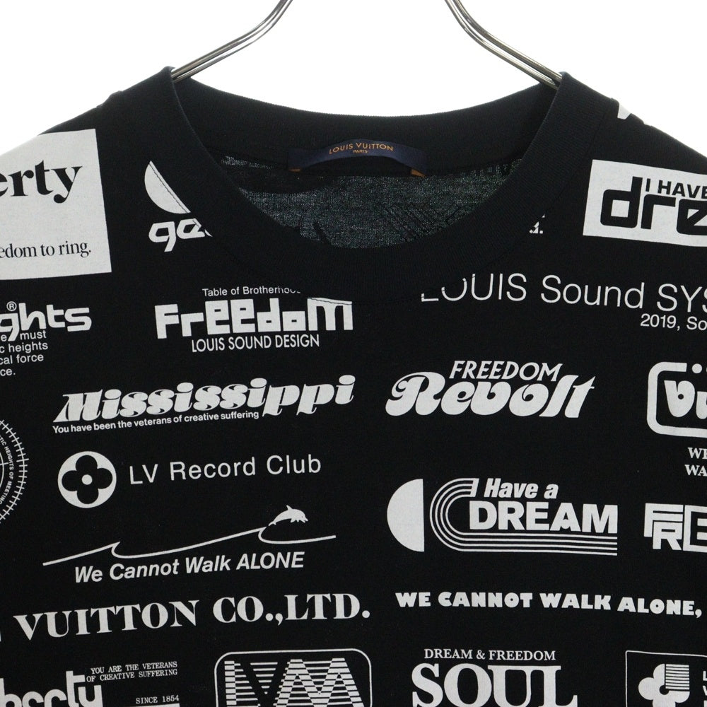 LOUIS VUITTON(ルイヴィトン) 19AW All Over Logo Tee RM192M NPG HHY20W オールオーバーロゴ プリントTシャツ 半袖カットソー ブラック