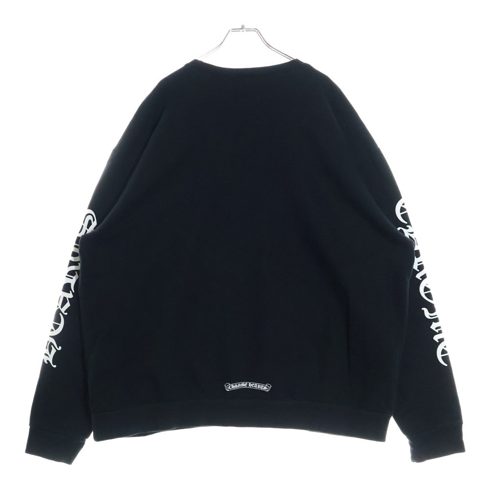 CHROME HEARTS(クロムハーツ) SWTSHRT PLVR ネックロゴプリント クルーネックスウェットトレーナー ブラック
