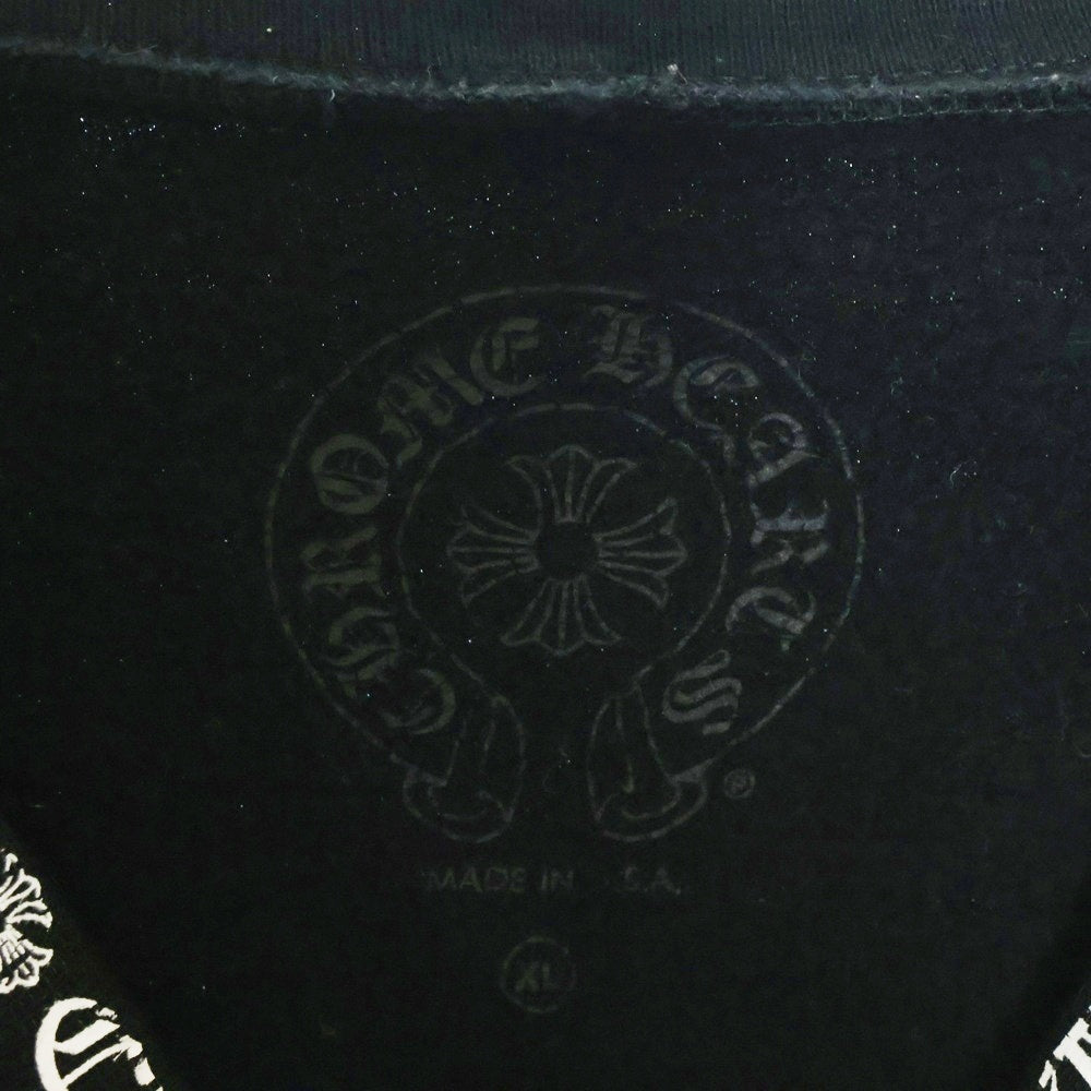 CHROME HEARTS(クロムハーツ) SWTSHRT PLVR ネックロゴプリント クルーネックスウェットトレーナー ブラック