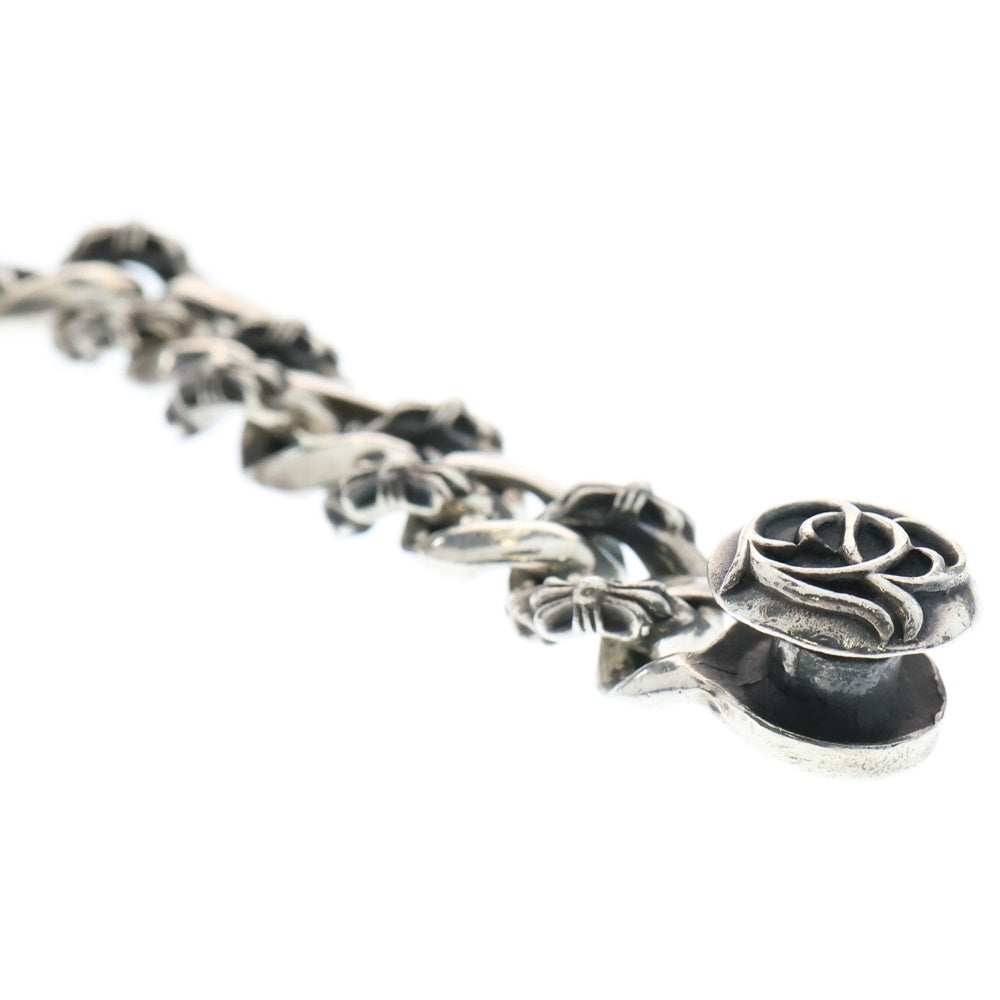 CHROME HEARTS(クロムハーツ) FLRL FNCY CHN LNK フローラルボール ファンシーリンククリップブレスレット 13リンク シルバー