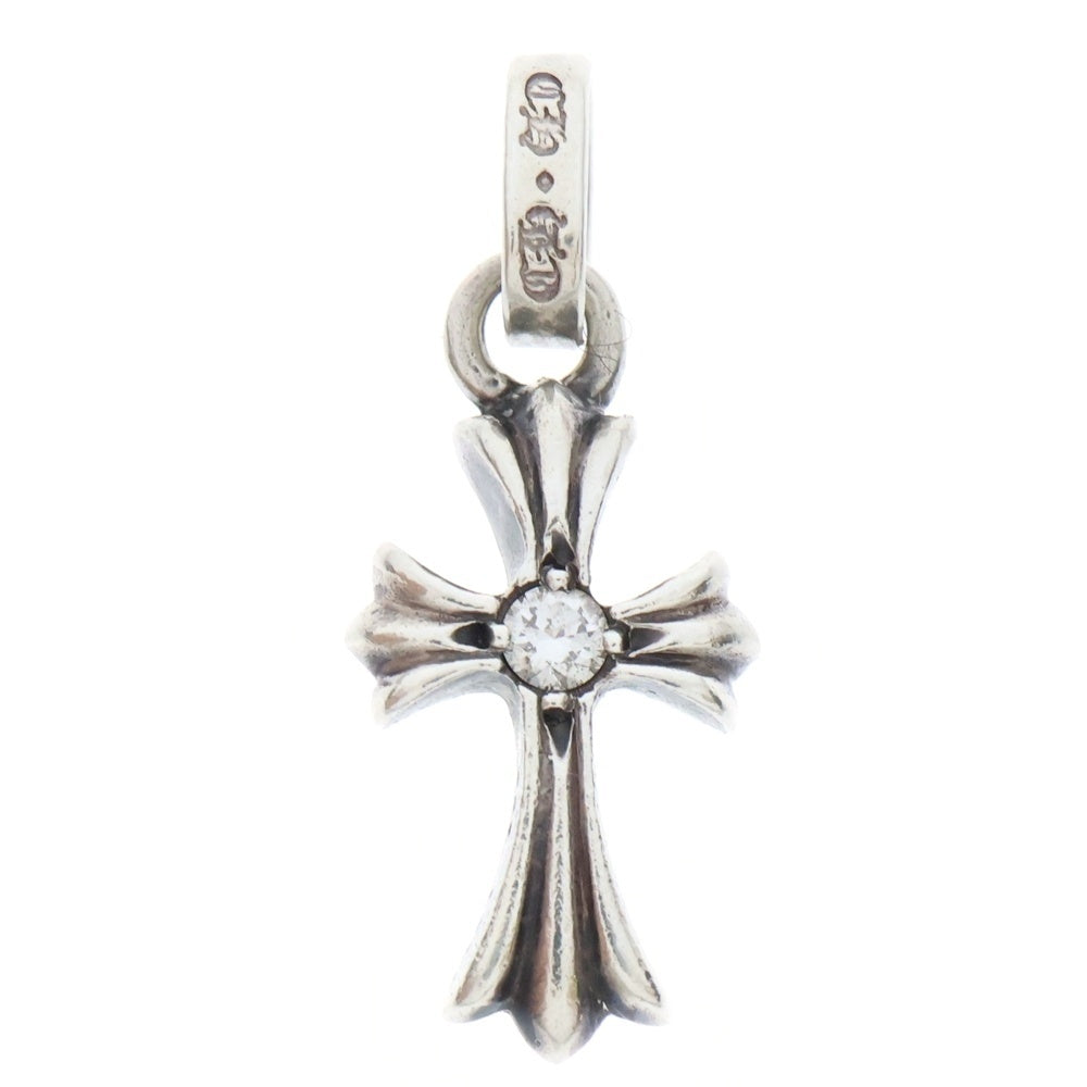 CHROME HEARTS(クロムハーツ) CRS BBYFAT DMND ベイビーファットクロス 両面1ダイヤ ペンダントトップ シルバー BCA238