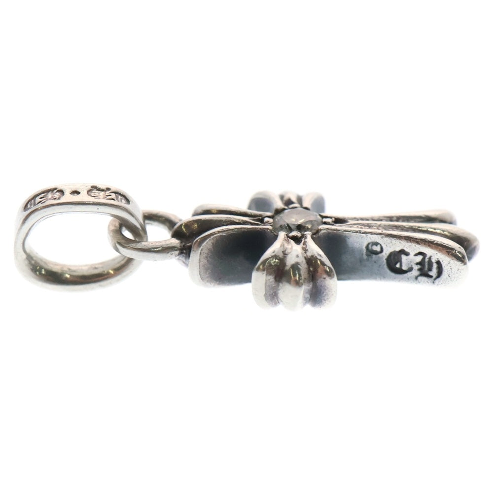 CHROME HEARTS(クロムハーツ) CRS BBYFAT DMND ベイビーファットクロス 両面1ダイヤ ペンダントトップ シルバー BCA238