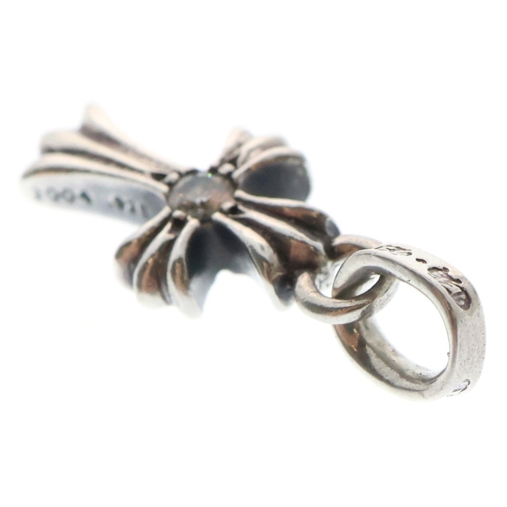 CHROME HEARTS(クロムハーツ) CRS BBYFAT DMND ベイビーファットクロス 両面1ダイヤ ペンダントトップ シルバー BCA238