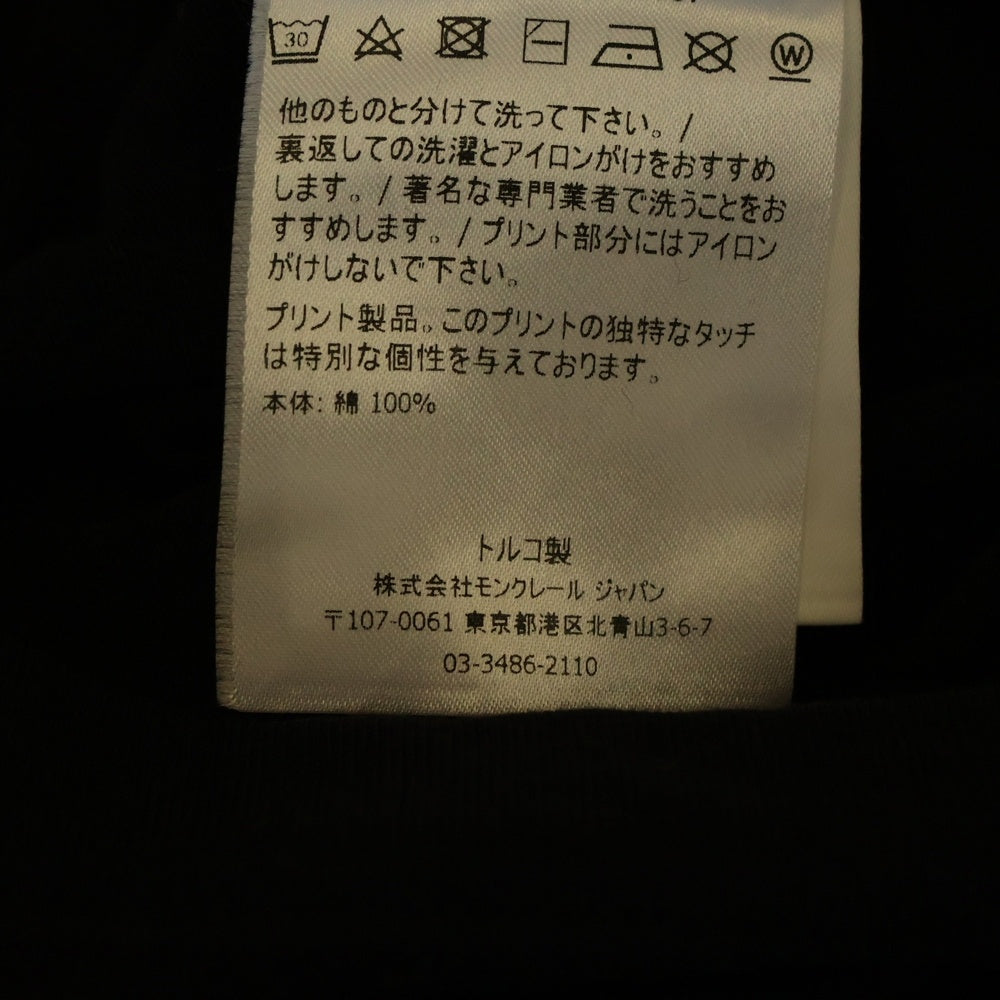 MONCLER(モンクレール) MAGLIA T-SHIRT F20918C79710 8390T マグリア プリントTシャツ ブラック