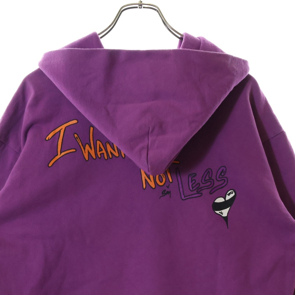 CHROME HEARTS(クロムハーツ) ×MATTY BOY I WANT MORE NOT LESS AN THAT'S THAT HOODIE マッティボーイ プリントプルオーバーフーディ パープル