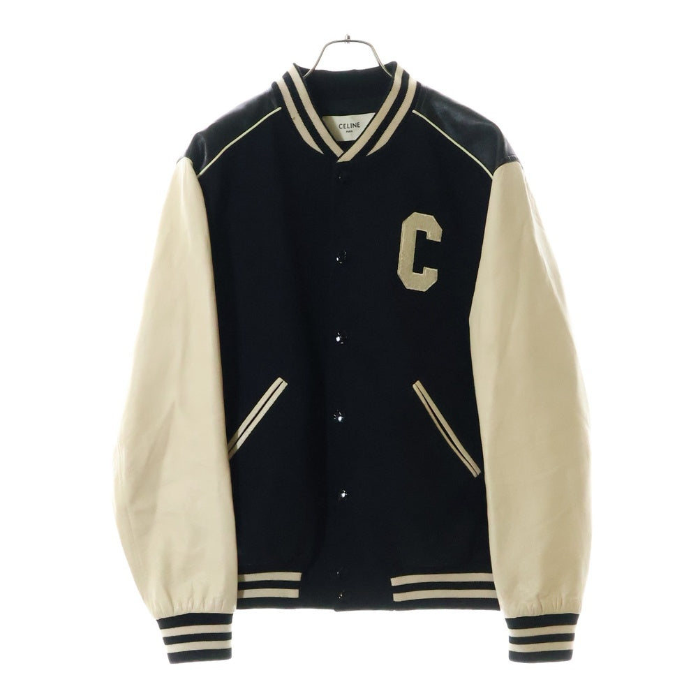 CELINE(セリーヌ) 22SS OVERSIZE CLASSIC TEDDY JACKET テディジャケット ブルゾン ブラック/ホワイト 2V56D89C