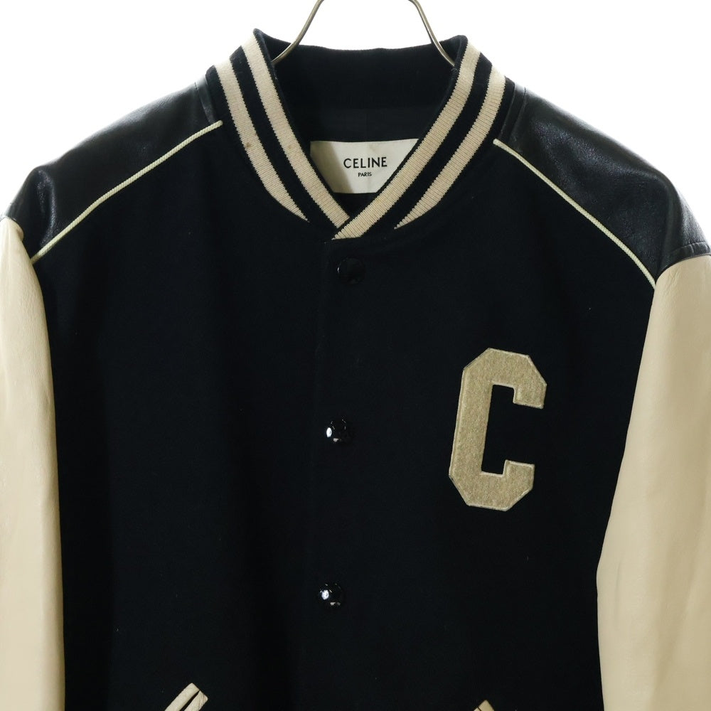 CELINE(セリーヌ) 22SS OVERSIZE CLASSIC TEDDY JACKET テディジャケット ブルゾン ブラック/ホワイト 2V56D89C