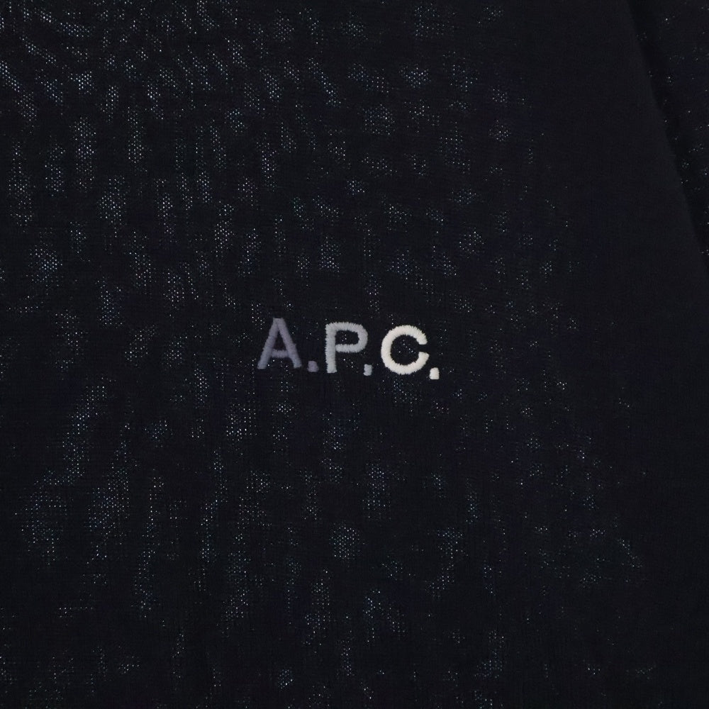A.P.C(アーペーセー) Jayro 24246-1-88333 ロゴ刺繍ニットセーター ブラック