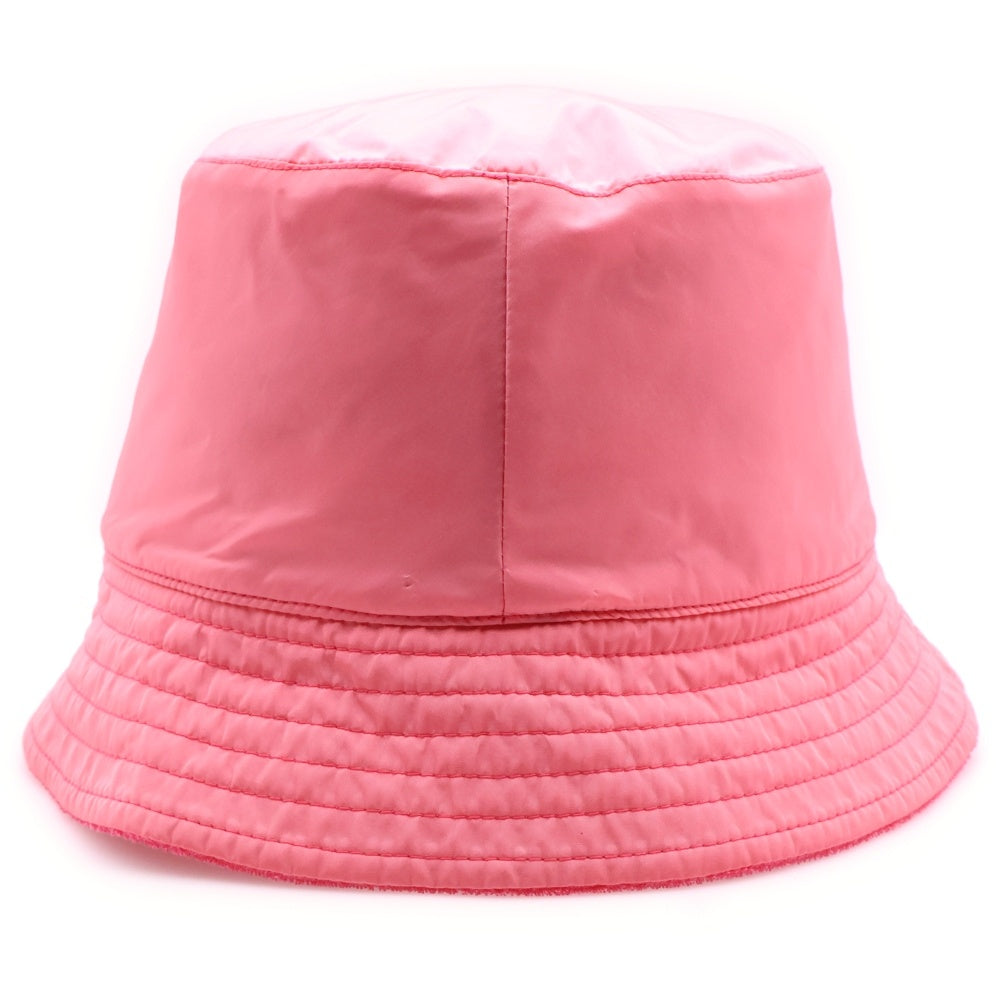MONCLER(モンクレール) 23SS Reversible Logo Patch Bucket Hat I10933B00030596LS562 リバーシブルロゴバケットハット 帽子 ピンク