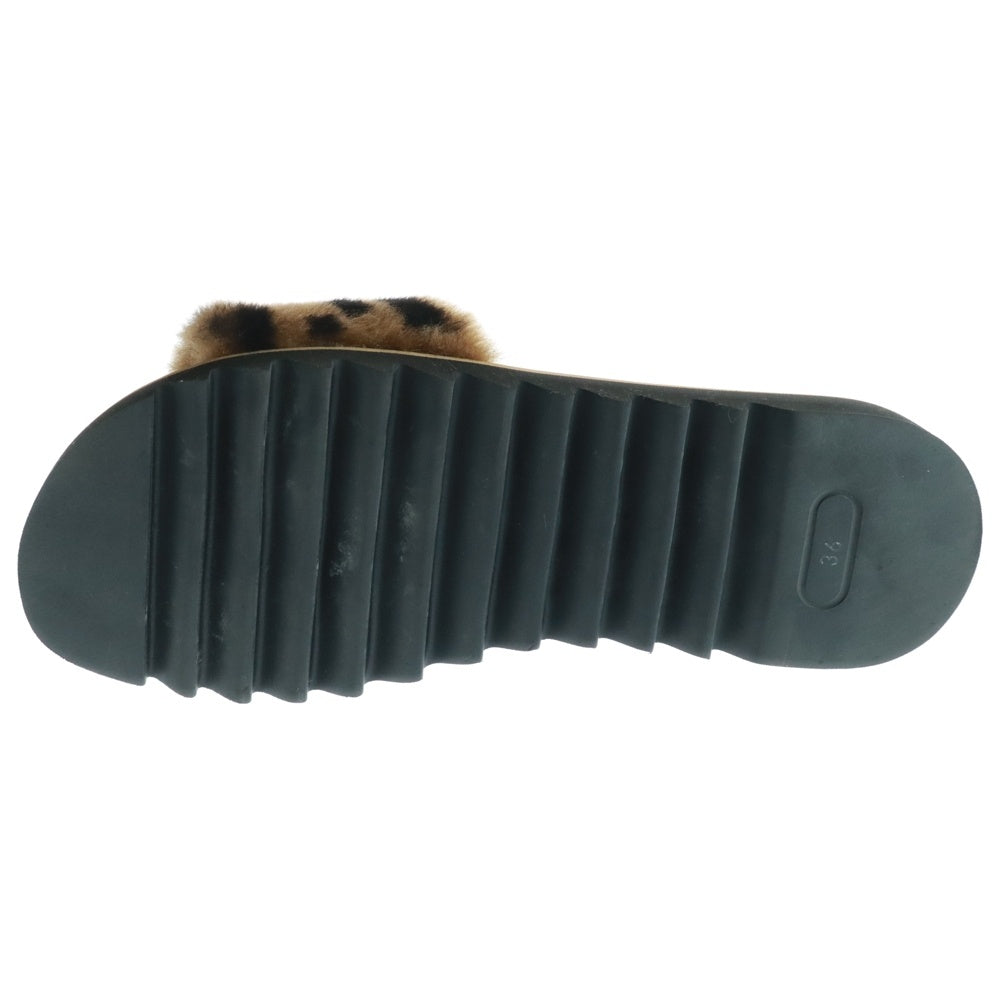 FENDI(フェンディ) FF Fur Pool Slide Sandal FFロゴファースライドサンダル ブラック/ブラウン レディース