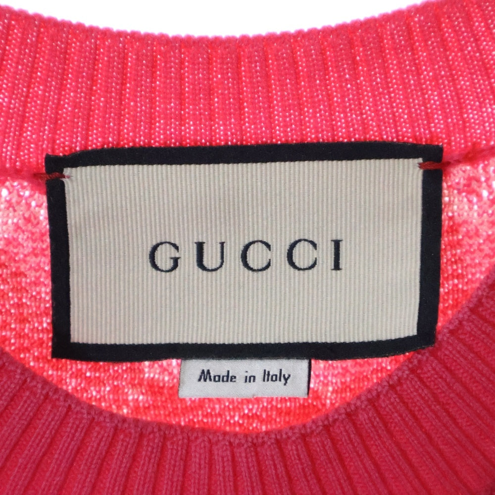 GUCCI(グッチ) GG jacquard Wool Knit Dress 629464 XKBHQ GGジャカード ウール ニットワンピース ドレス ピンク レディース