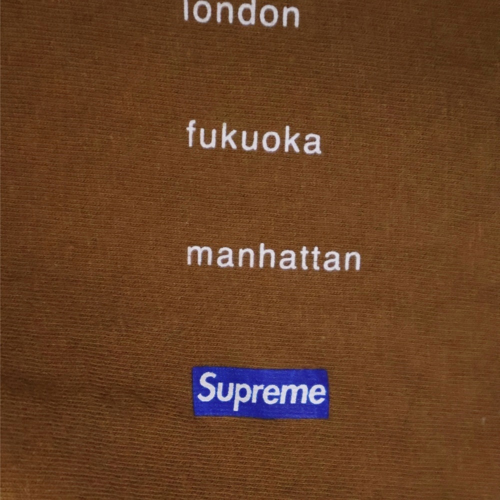 SUPREME(シュプリーム) 23SS Location Tee ロケーション半袖Tシャツ ブラウン
