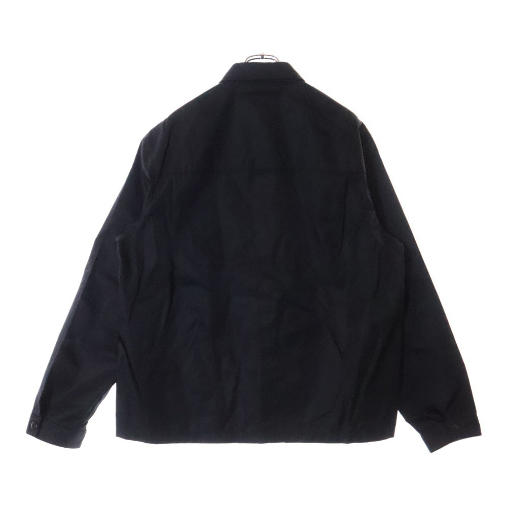 PRADA(プラダ) 20AW Re-Nylon Triangle Logo Snap Button Shirt SC514 S202 1WQ8 リナイロン トライアングルロゴスナップボタンシャツ ナイロン長袖シャツ ブラック