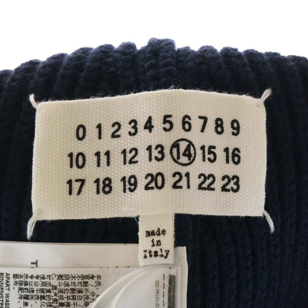 Maison Margiela 14(メゾンマルジェラ) 4stitch Kinit Cap S50TC0051 S17791 4ステッチ ニットキャップ ニット帽子 ネイビー