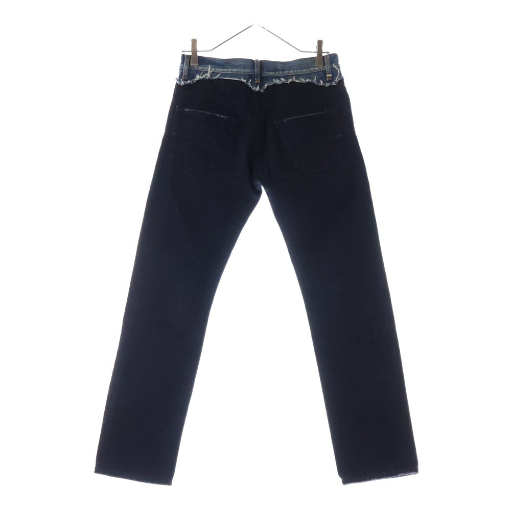 Dior HOMME(ディオールオム) エディ期 ボタンフライ コンバイン スキニーデニムパンツ ブラック 6HH1013307