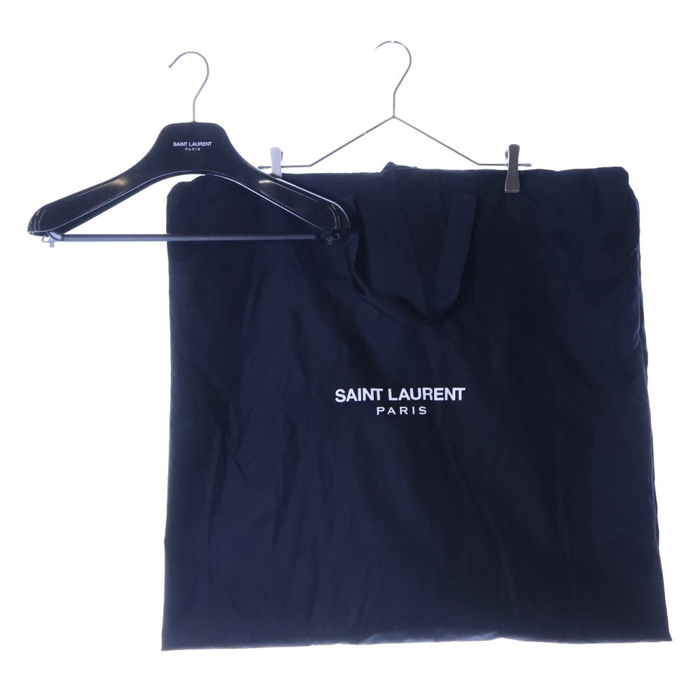 SAINT LAURENT PARIS(サンローランパリ) 15AW エディ期 Teddy Jacket テディジャケット ラムレザー切替ブルゾン スタジャン ブラック 354718 YYL80