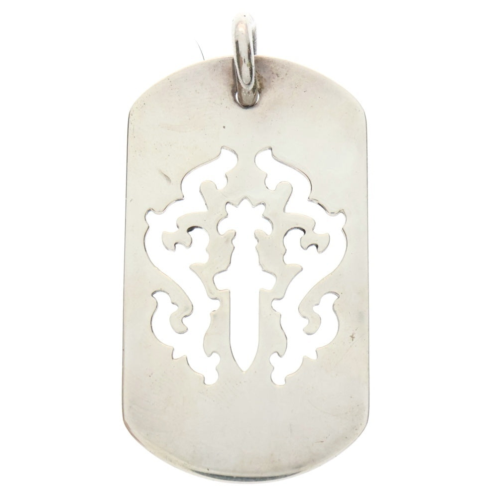 CHROME HEARTS(クロムハーツ) D TAG LRG DAGGER ヴァインダガーカットアウトドッグタグ ラージ ペンダントトップ シルバー BCA240