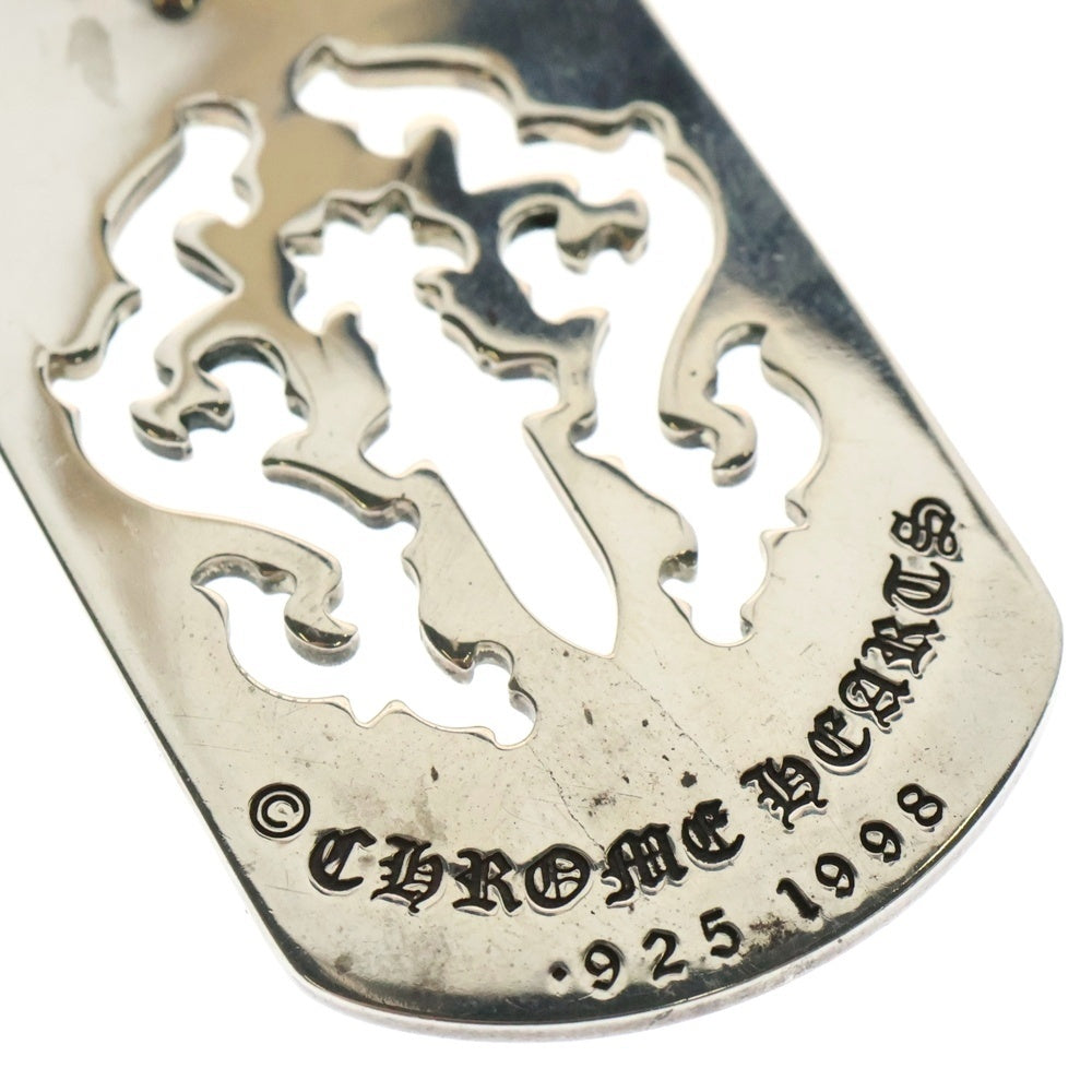 CHROME HEARTS(クロムハーツ) D TAG LRG DAGGER ヴァインダガーカットアウトドッグタグ ラージ ペンダントトップ シルバー BCA240