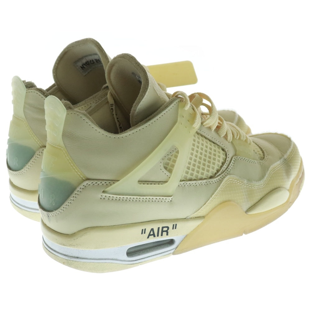 NIKE(ナイキ) ×OFF-WHITE WMNS AIR JORDAN 4 SP SAIL CV9388-100 オフホワイト ウィメンズ エアジョーダン4 セイル ハイカットスニーカー アイボリー US10/27.0cm