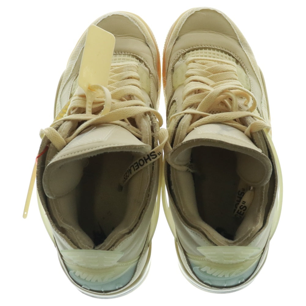 NIKE(ナイキ) ×OFF-WHITE WMNS AIR JORDAN 4 SP SAIL CV9388-100 オフホワイト ウィメンズ エアジョーダン4 セイル ハイカットスニーカー アイボリー US10/27.0cm