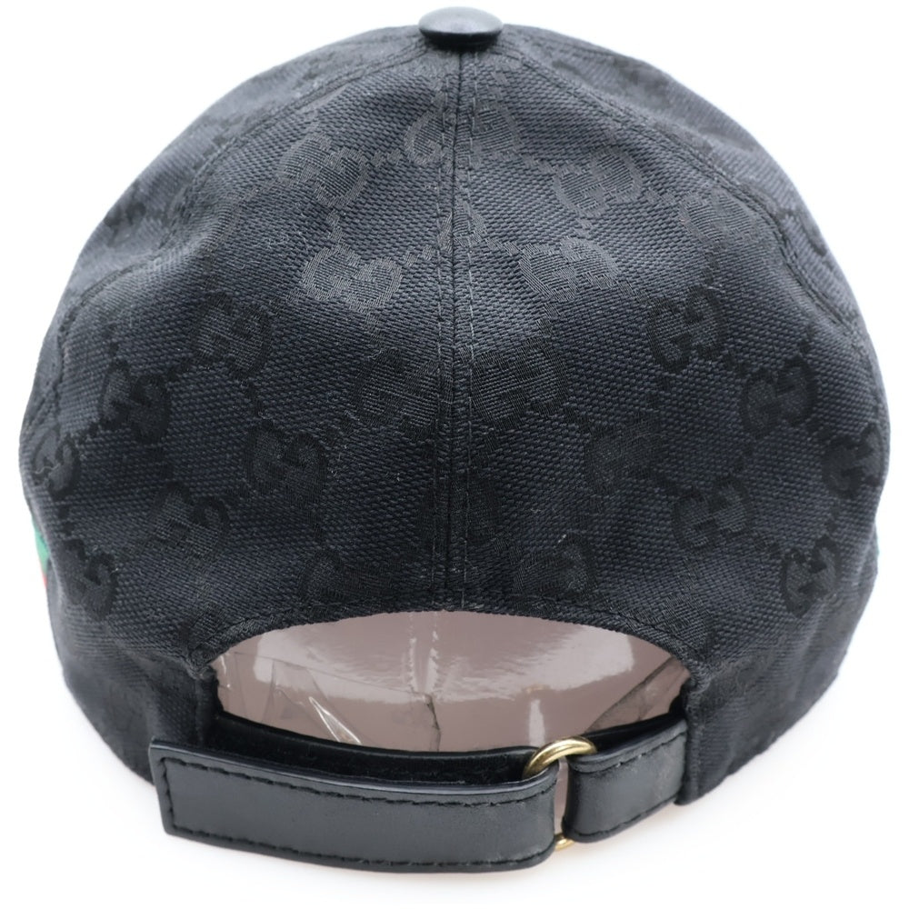 GUCCI(グッチ) GGキャンバス シェリーライン キャップ 帽子 ブラック
