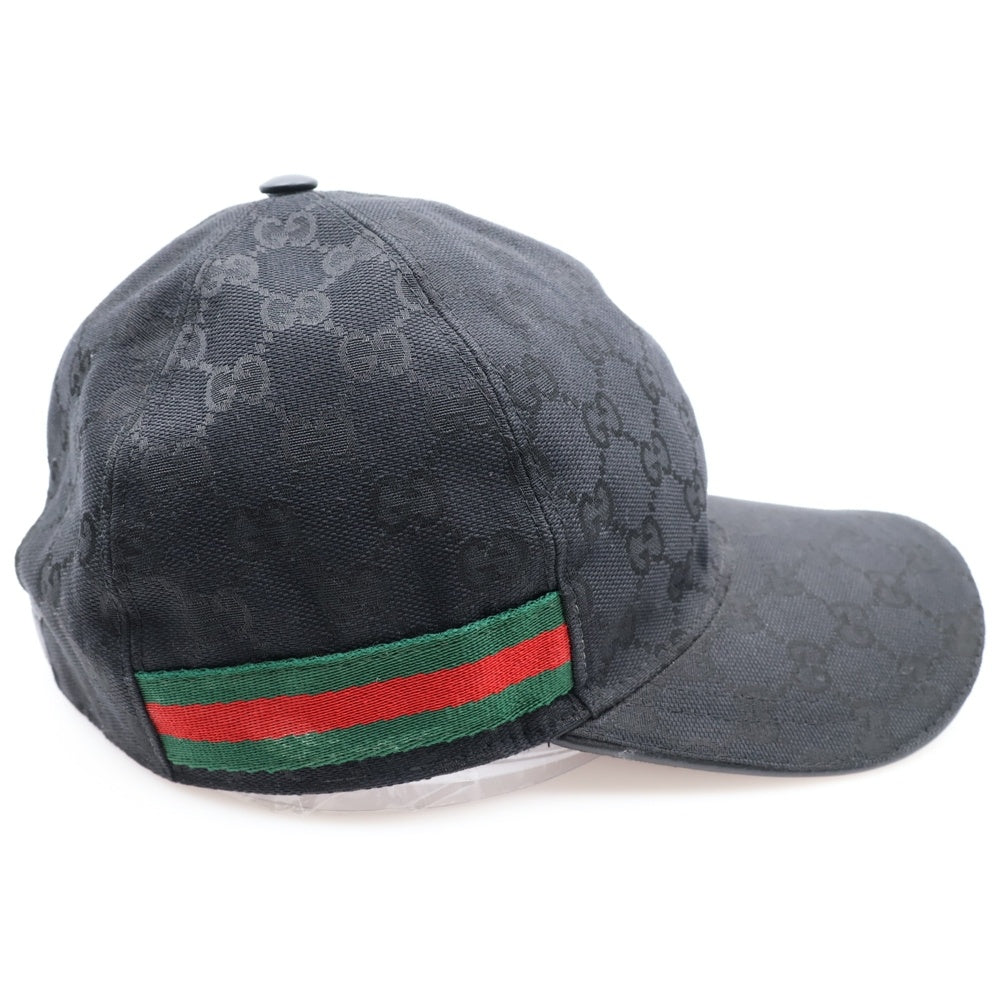 GUCCI(グッチ) GGキャンバス シェリーライン キャップ 帽子 ブラック