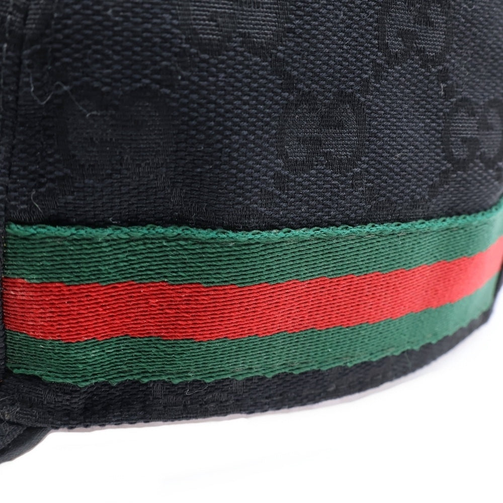 GUCCI(グッチ) GGキャンバス シェリーライン キャップ 帽子 ブラック