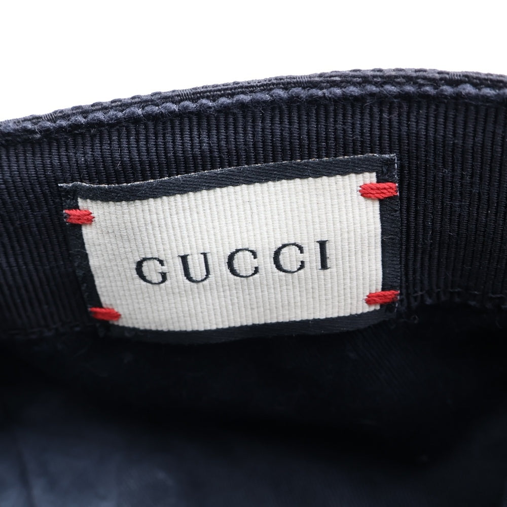 GUCCI(グッチ) GGキャンバス シェリーライン キャップ 帽子 ブラック