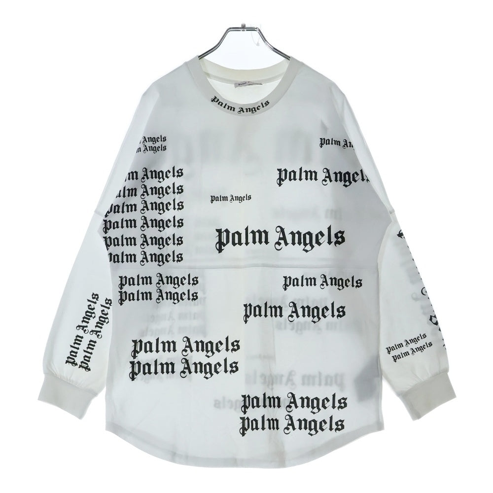 Palm Angels(パームエンジェルス) ULTRA LOGO OVER TEE L/S ウルトラロゴオーバーTシャツ PMBD011E19469002 ホワイト
