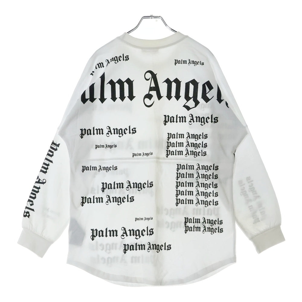 Palm Angels(パームエンジェルス) ULTRA LOGO OVER TEE L/S ウルトラロゴオーバーTシャツ PMBD011E19469002 ホワイト