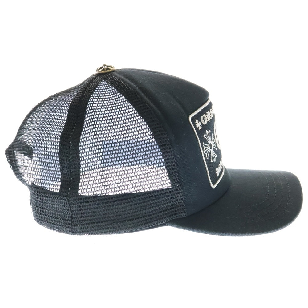CHROME HEARTS(クロムハーツ) TRUCKER CAP トラッカーキャップ CH刺繍パッチクロスボール付メッシュ帽子 ブラック