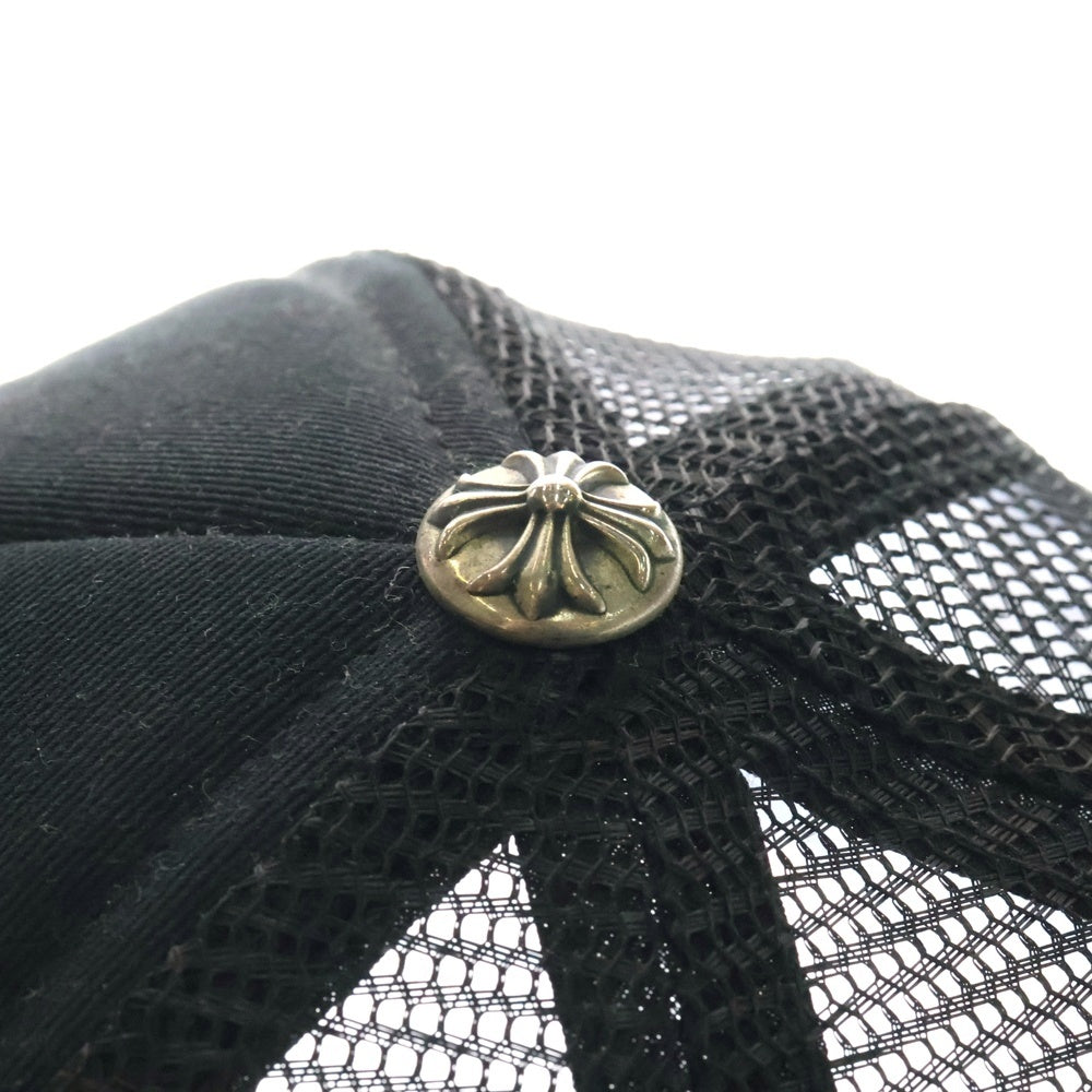 CHROME HEARTS(クロムハーツ) TRUCKER CAP トラッカーキャップ CH刺繍パッチクロスボール付メッシュ帽子 ブラック