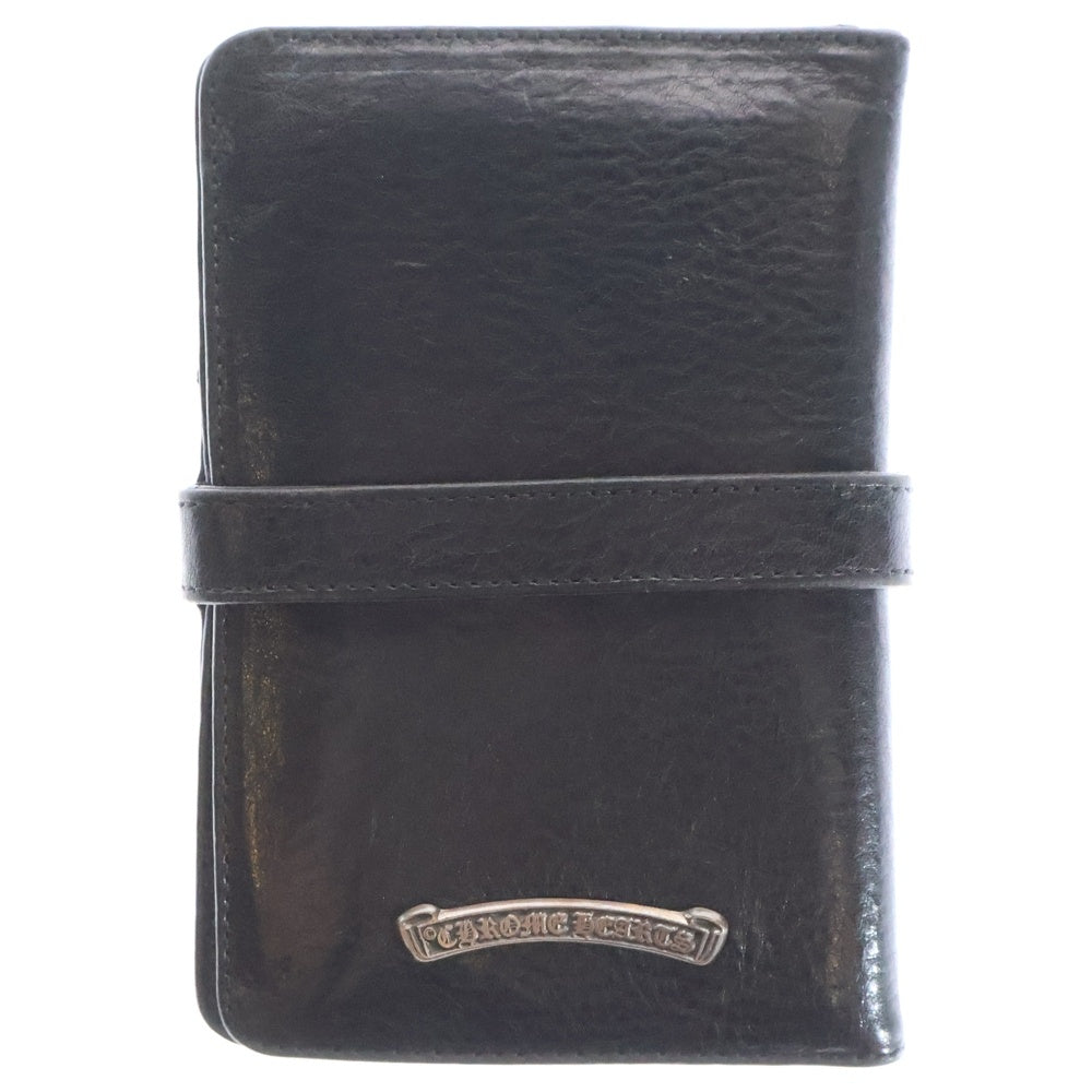 CHROME HEARTS(クロムハーツ) FIELD NOTES COVER クロスボールボタン レザーフィールドノートカバー ブラック